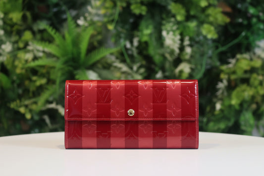 Louis Vuitton Stripe Vernis Sarah Wallet