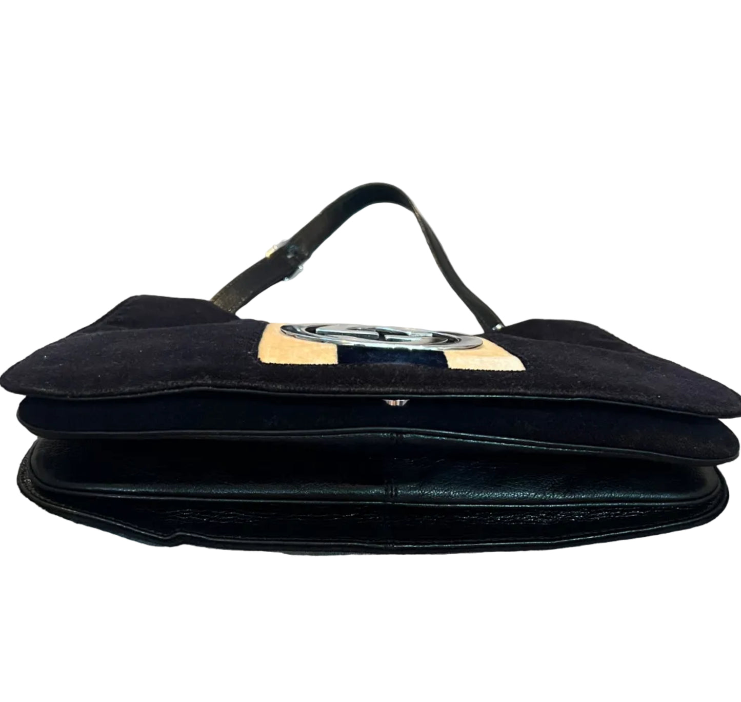 Gucci Velvet Blondie Web Flap Bag