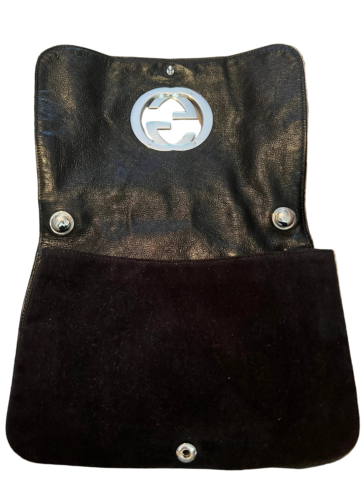 Gucci Velvet Blondie Web Flap Bag