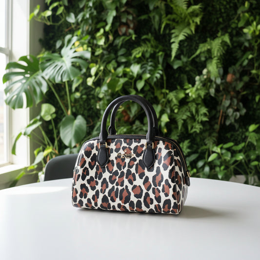 Kate Spade Spotted Leopard Saffiano Satchel