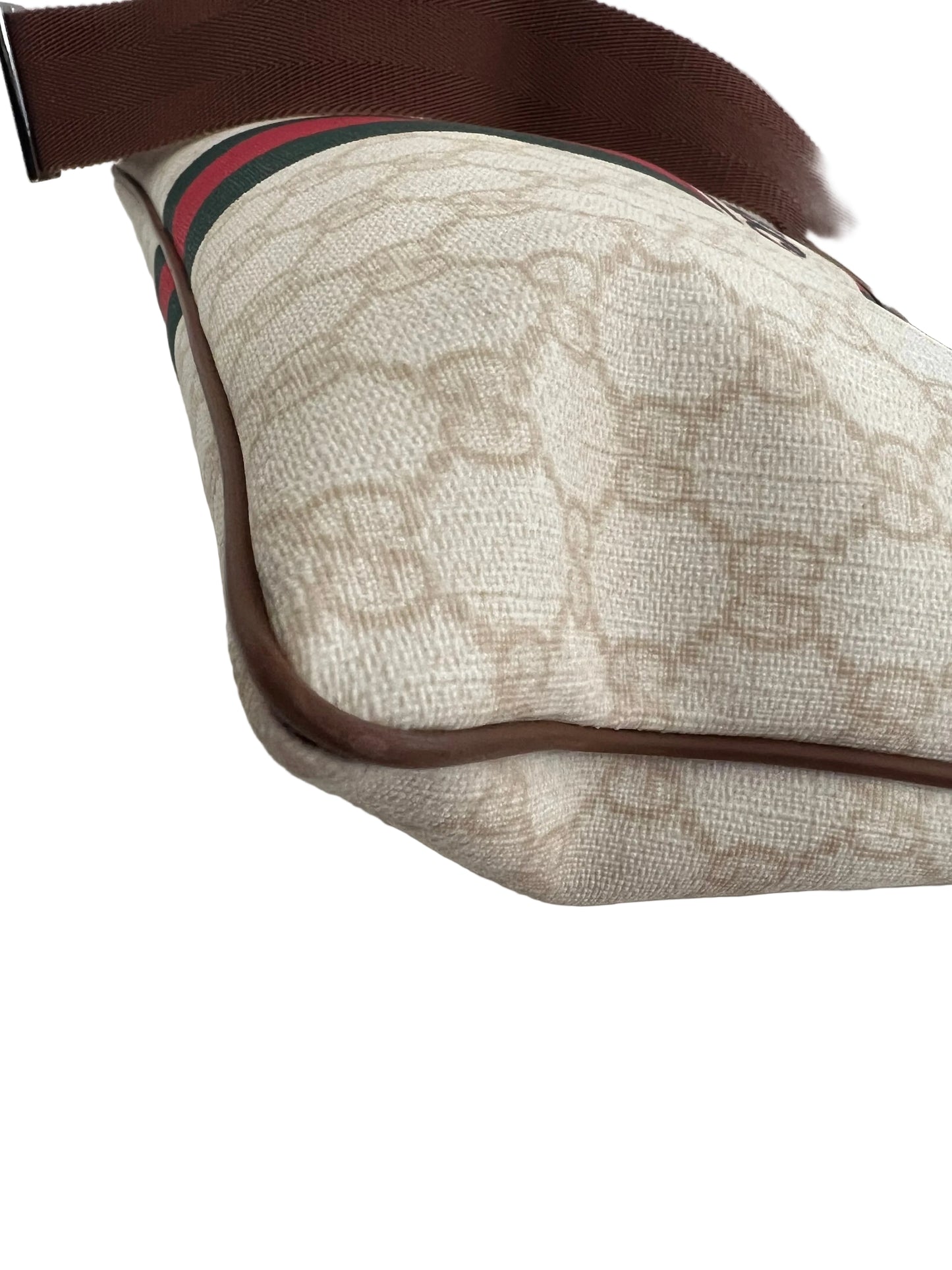 Gucci Vintage Coated Canvas Sherry Web Crossbody