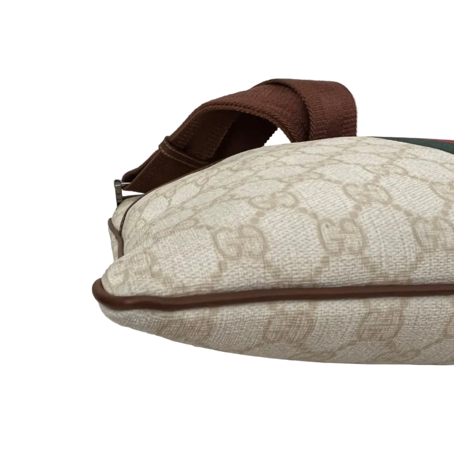 Gucci Vintage Coated Canvas Sherry Web Crossbody