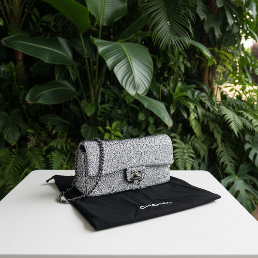 Chanel Black & White Reversible Mini CC Sequins Flap - RARE