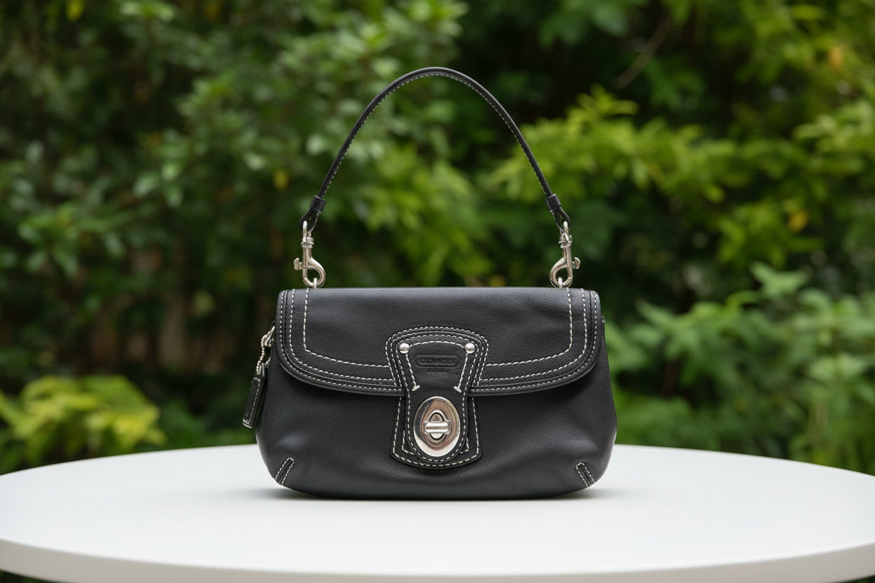 Coach Legacy Leather Mini Turnlock Y2k