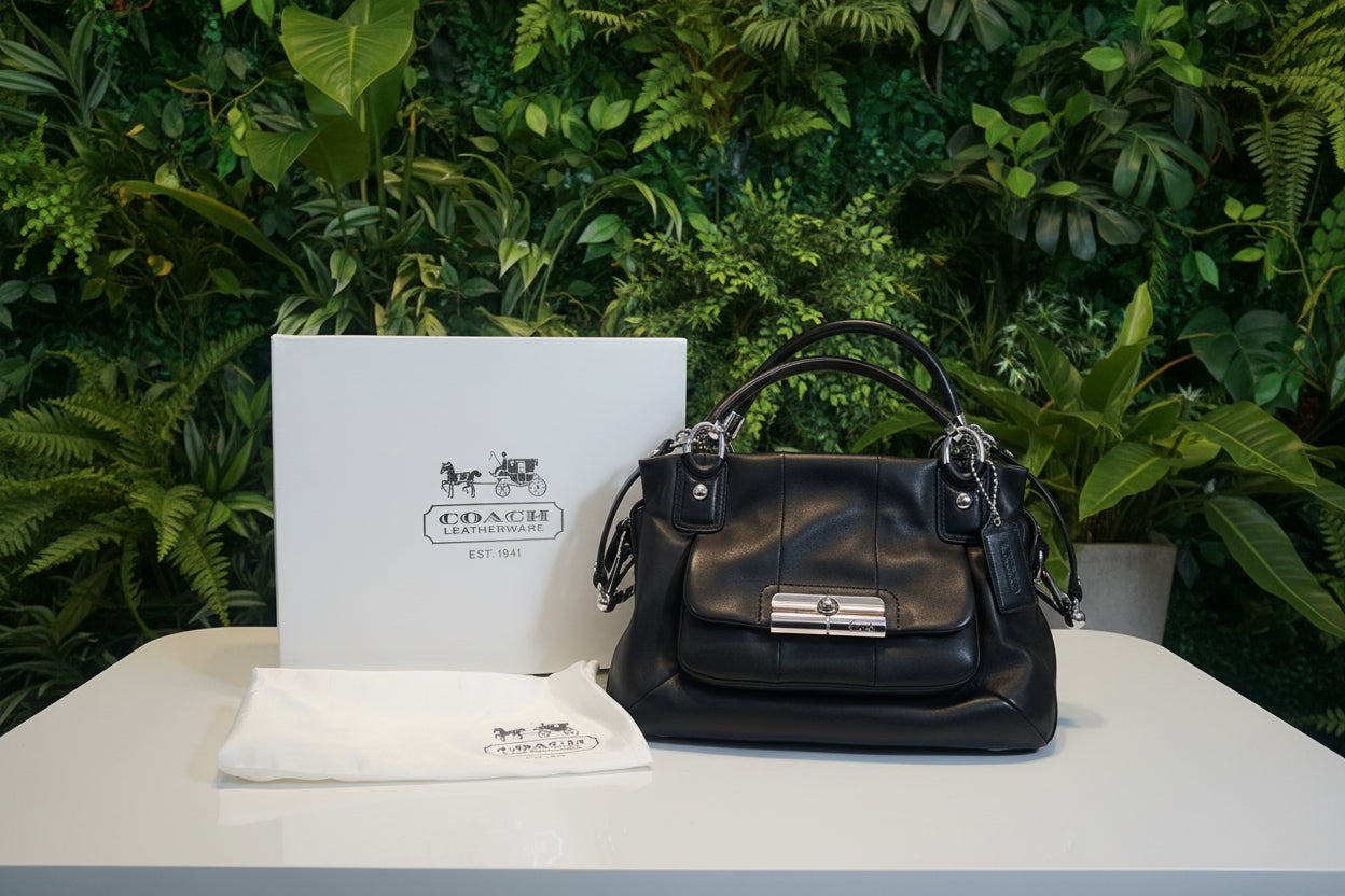 Coach Black Leather Kristen w/ Box
