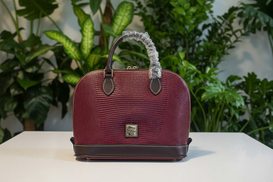 Dooney & Bourke Lizard Burgundy Satchel