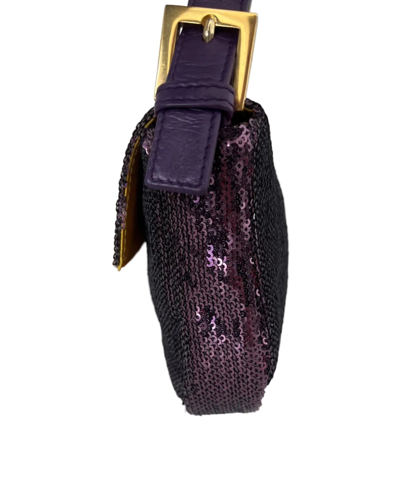 Fendi Purple Sequin Vintage Baguette
