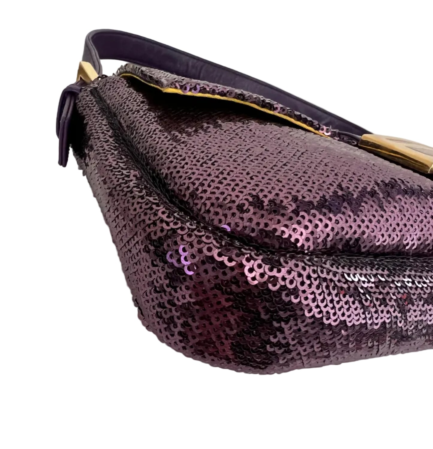 Fendi Purple Sequin Vintage Baguette