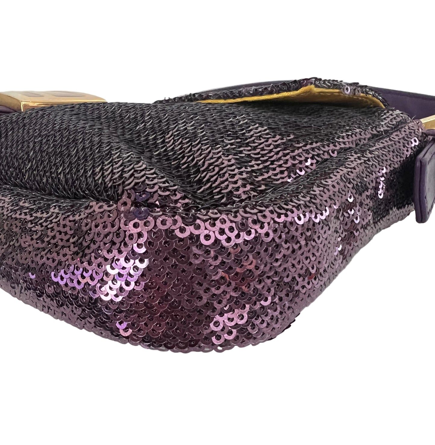 Fendi Purple Sequin Vintage Baguette