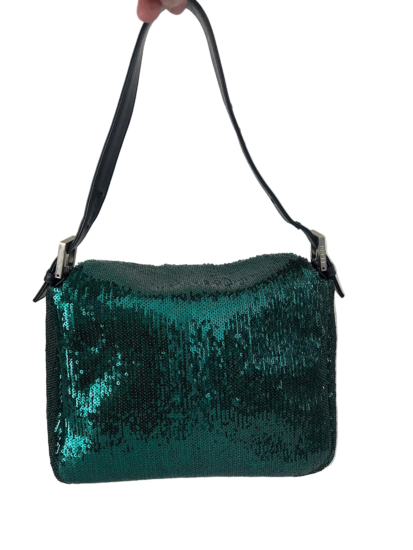 Fendi Green Sequin Mamma Baguette-RARE