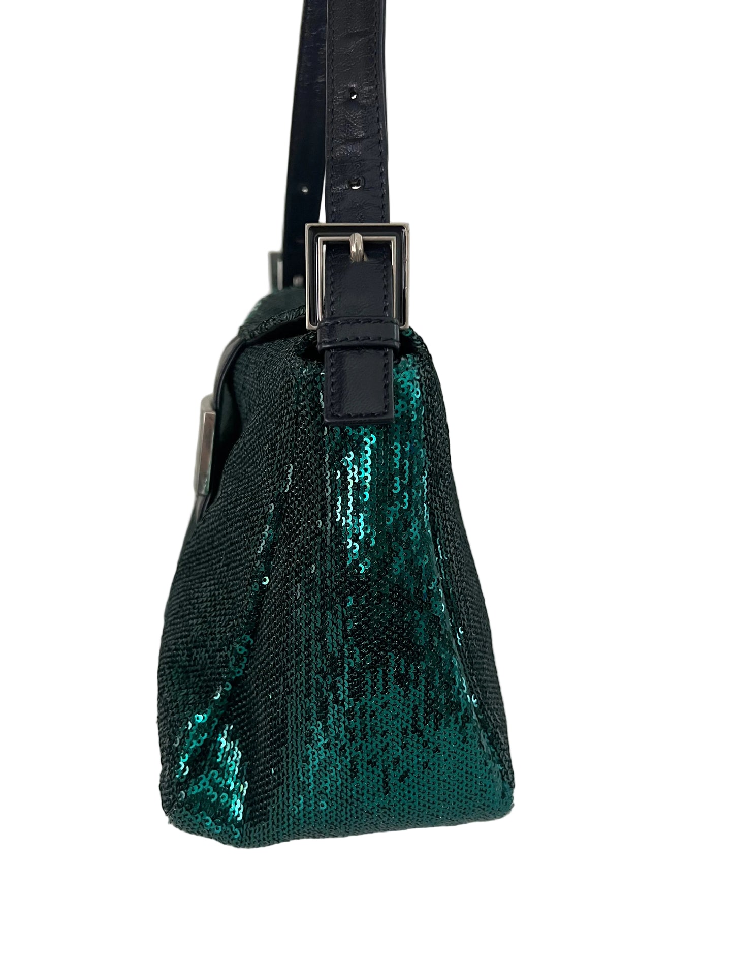 Fendi Green Sequin Mamma Baguette-RARE