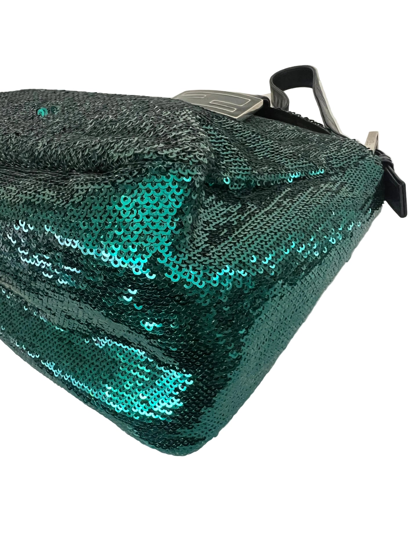 Fendi Green Sequin Mamma Baguette-RARE