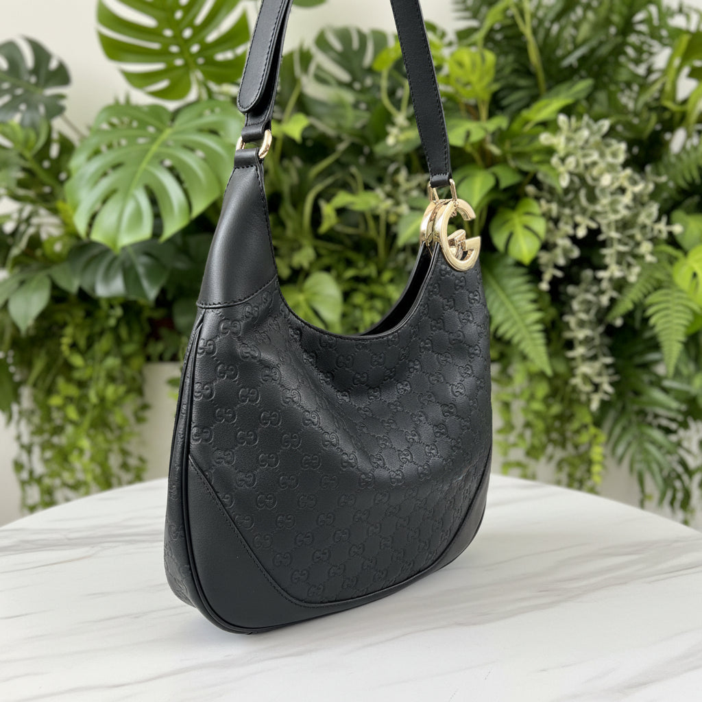 Gucci Embossed Leather Charlotte Hobo