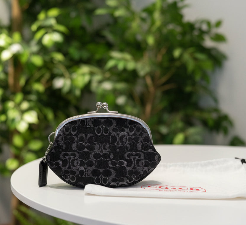 Coach Optic Kisslock Coin Pouch
