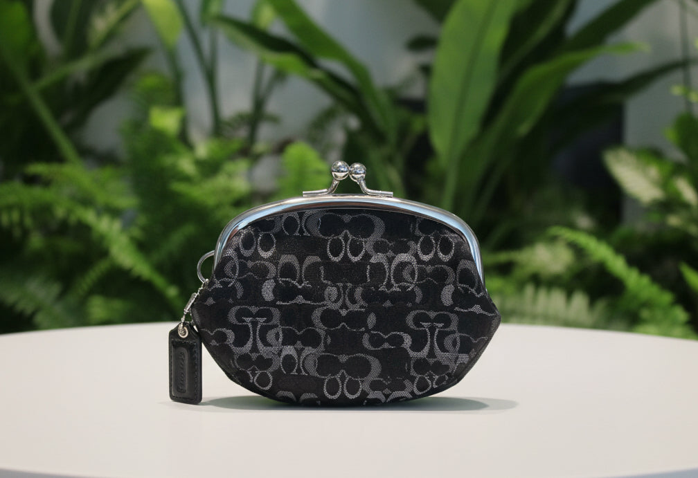 Coach Optic Kisslock Coin Pouch