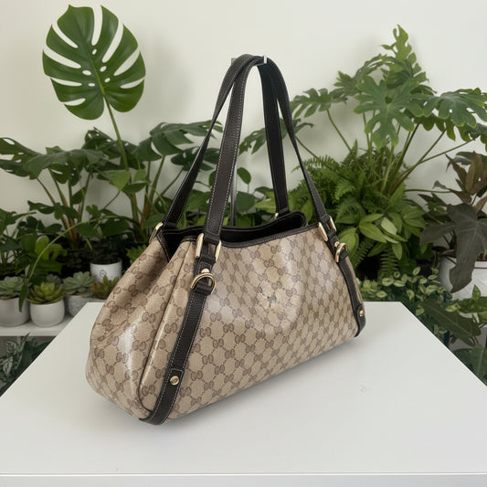 Gucci Vintage Crystal GG Abbey Shoulder Bag