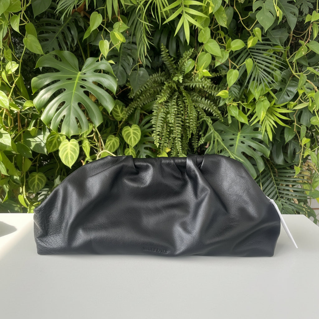 Walter Baker Black Leather Clutch/Crossbody