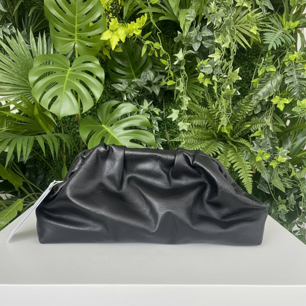 Walter Baker Black Leather Clutch/Crossbody