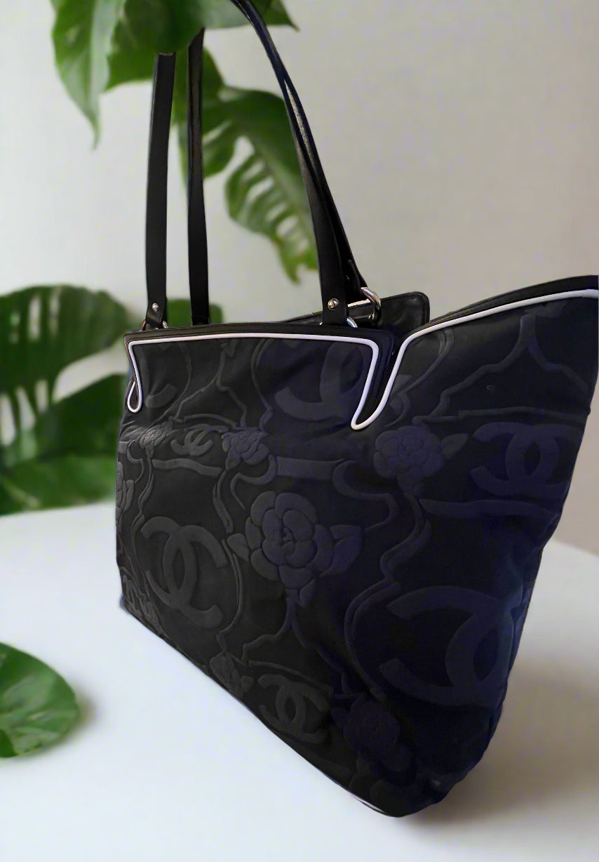 Chanel Camilla and CC Canvas and Leather Tote