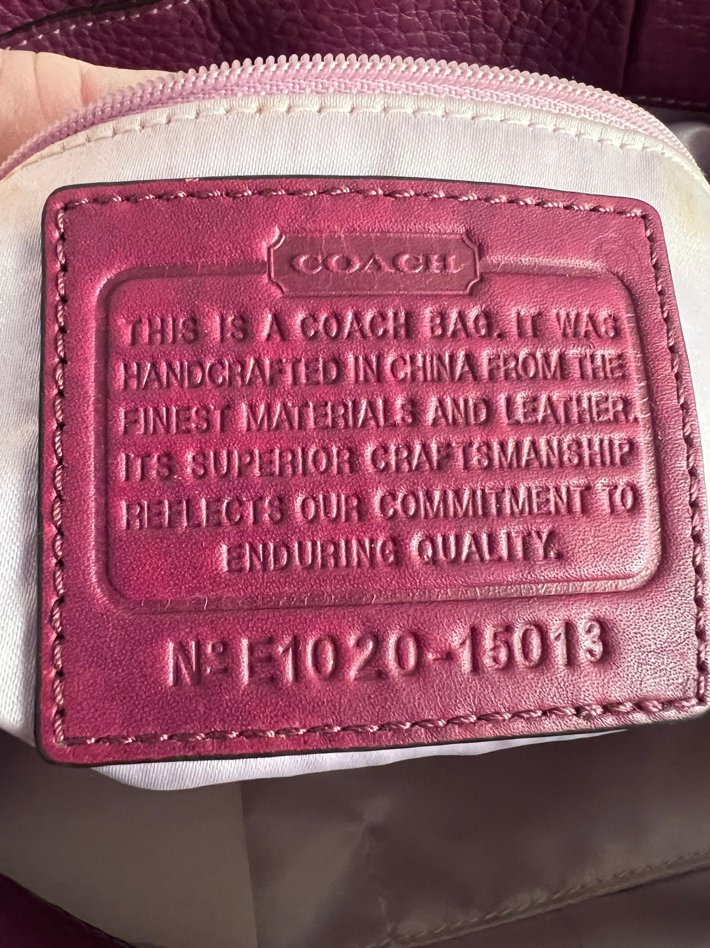 Coach Purple Laura Tote