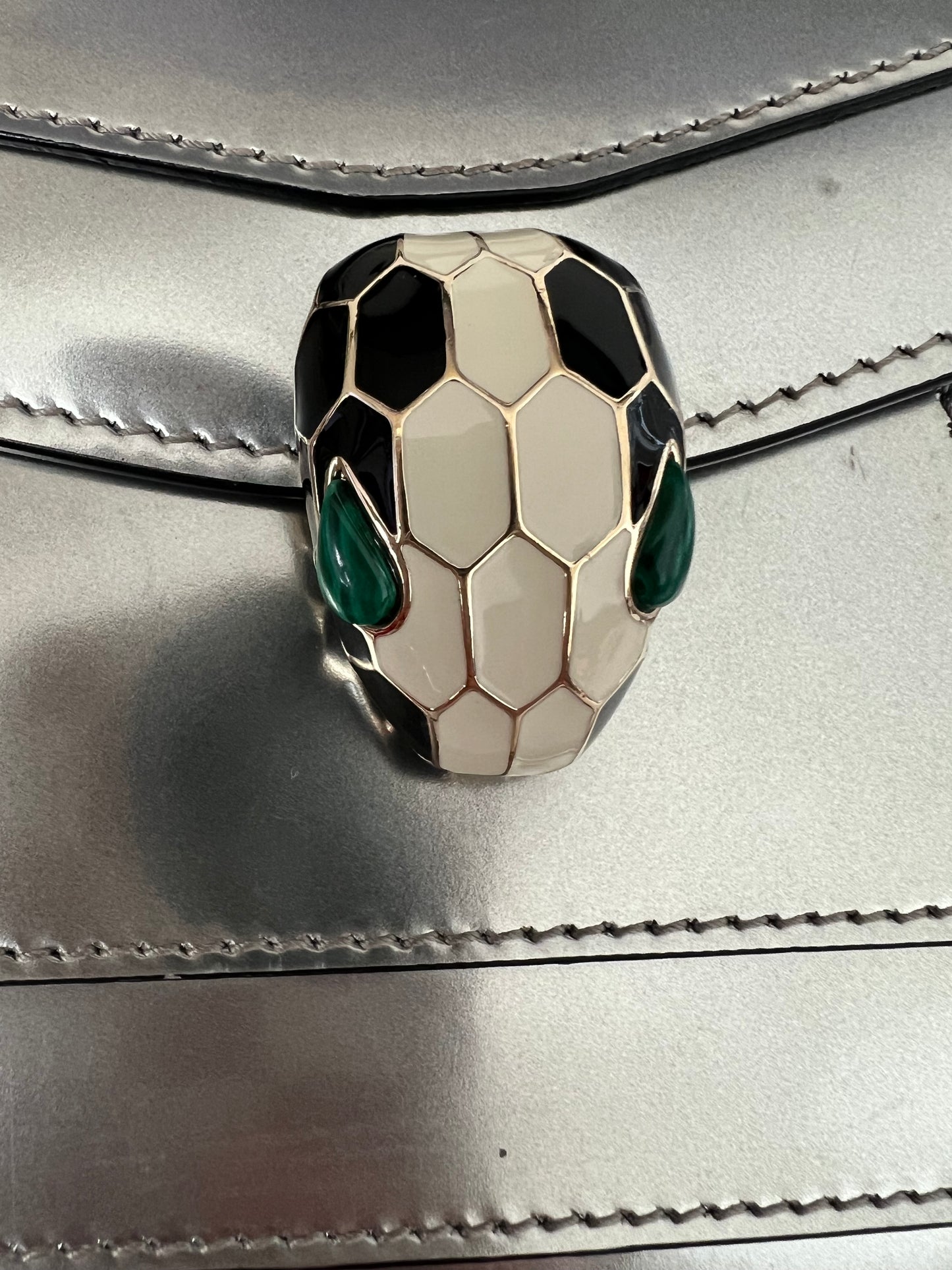 Bvlgari Serpenti Forever Silver Shoulder Bag