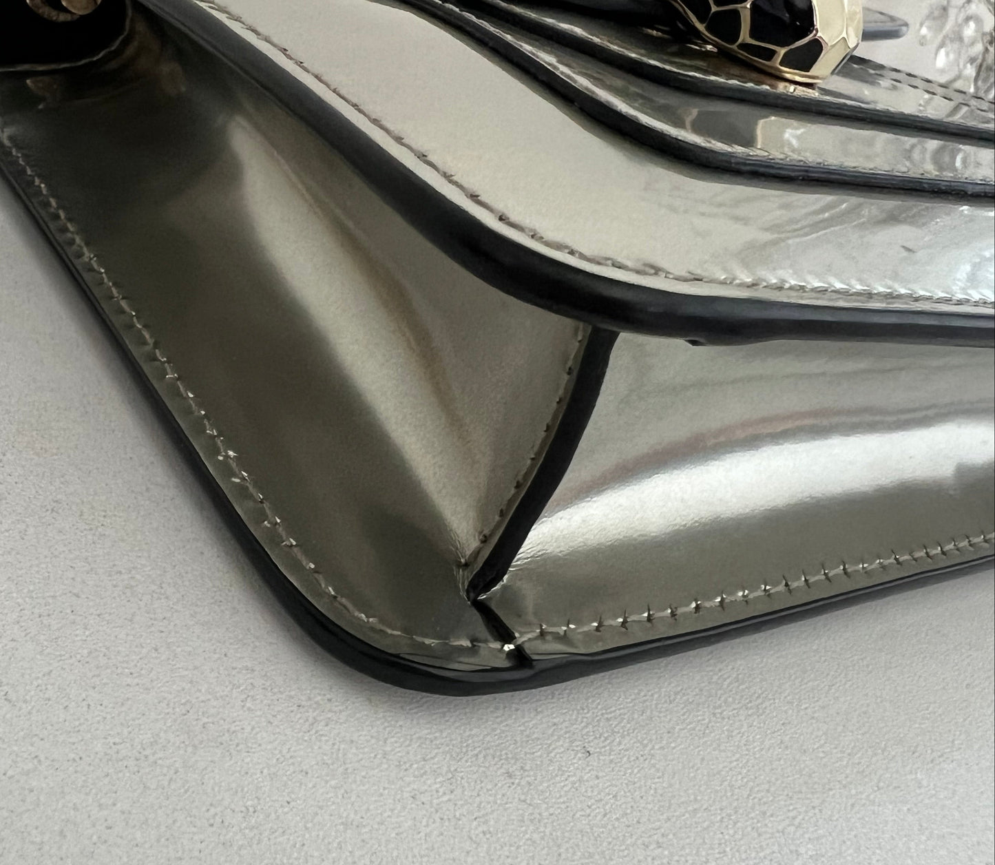 Bvlgari Serpenti Forever Silver Shoulder Bag