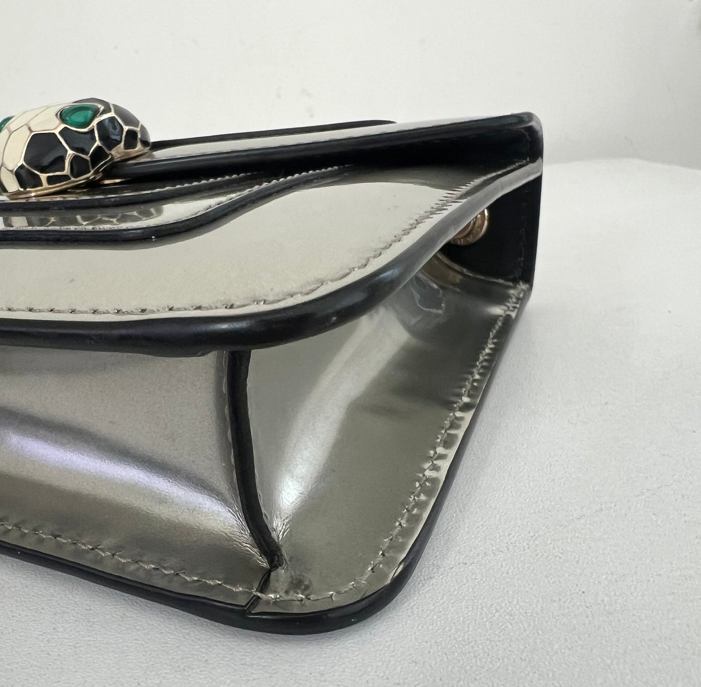 Bvlgari Serpenti Forever Silver Shoulder Bag