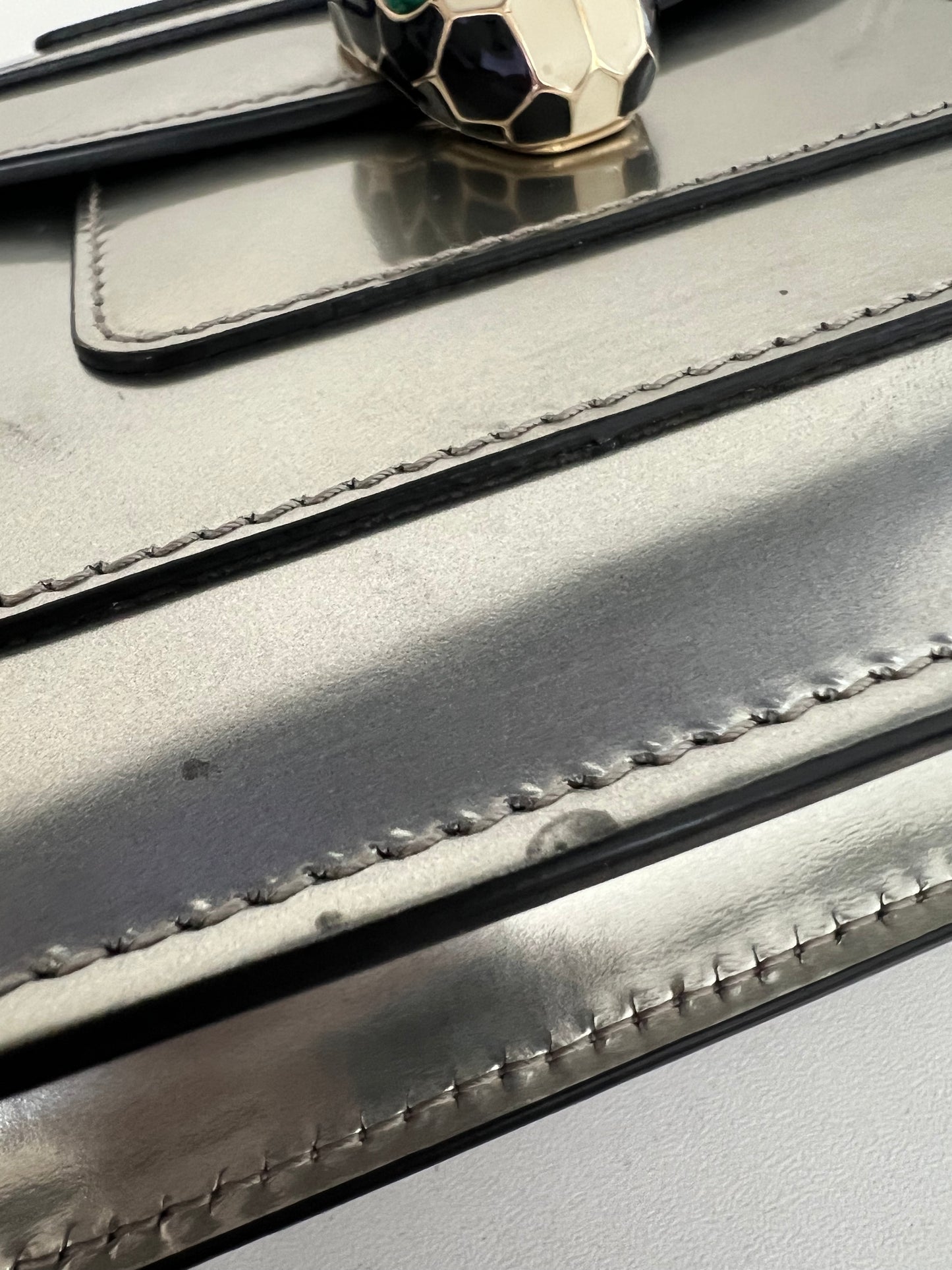 Bvlgari Serpenti Forever Silver Shoulder Bag