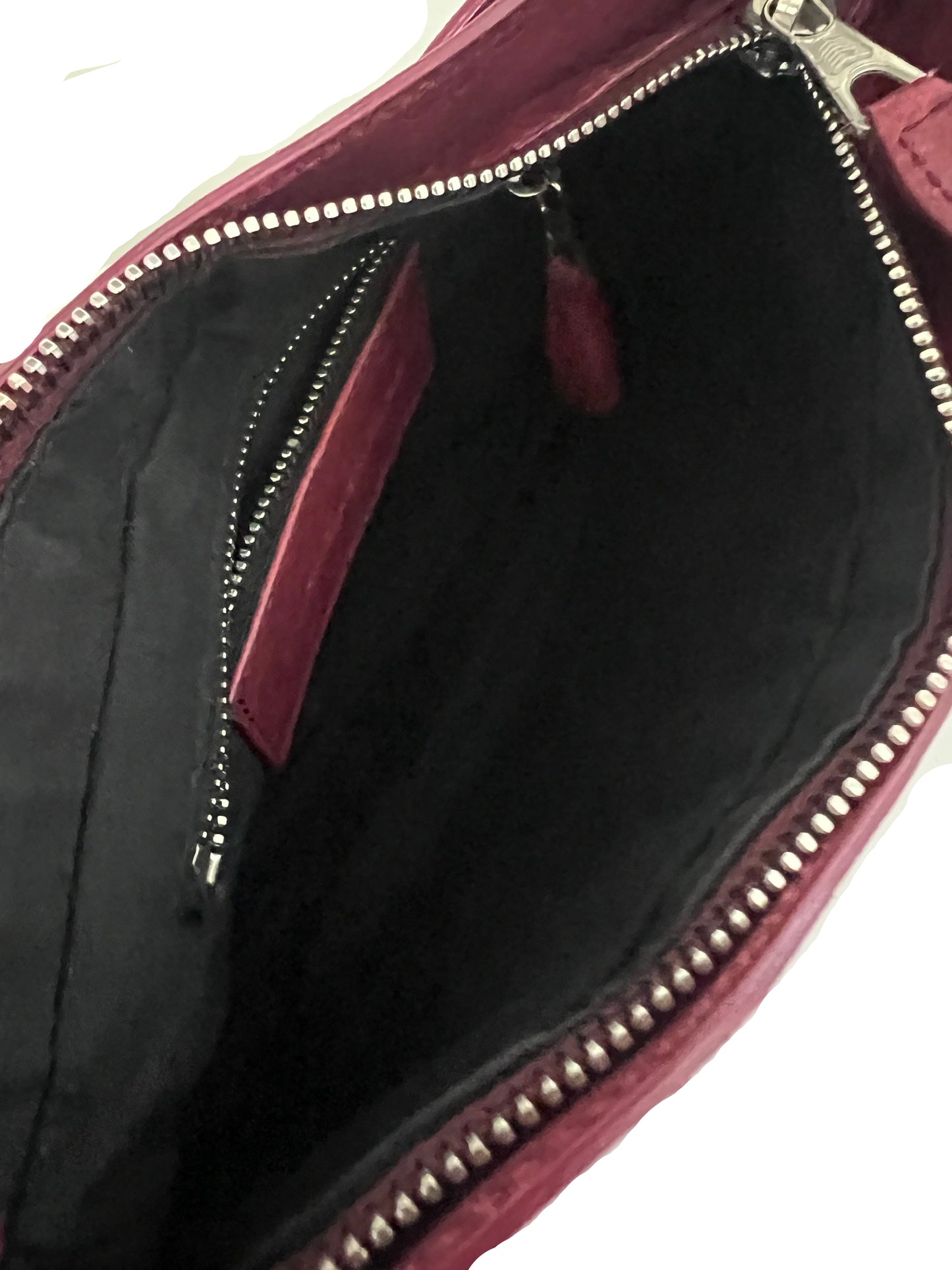Balenciaga Burgundy Leather Motorcross Hip Giant Shoulder Bag