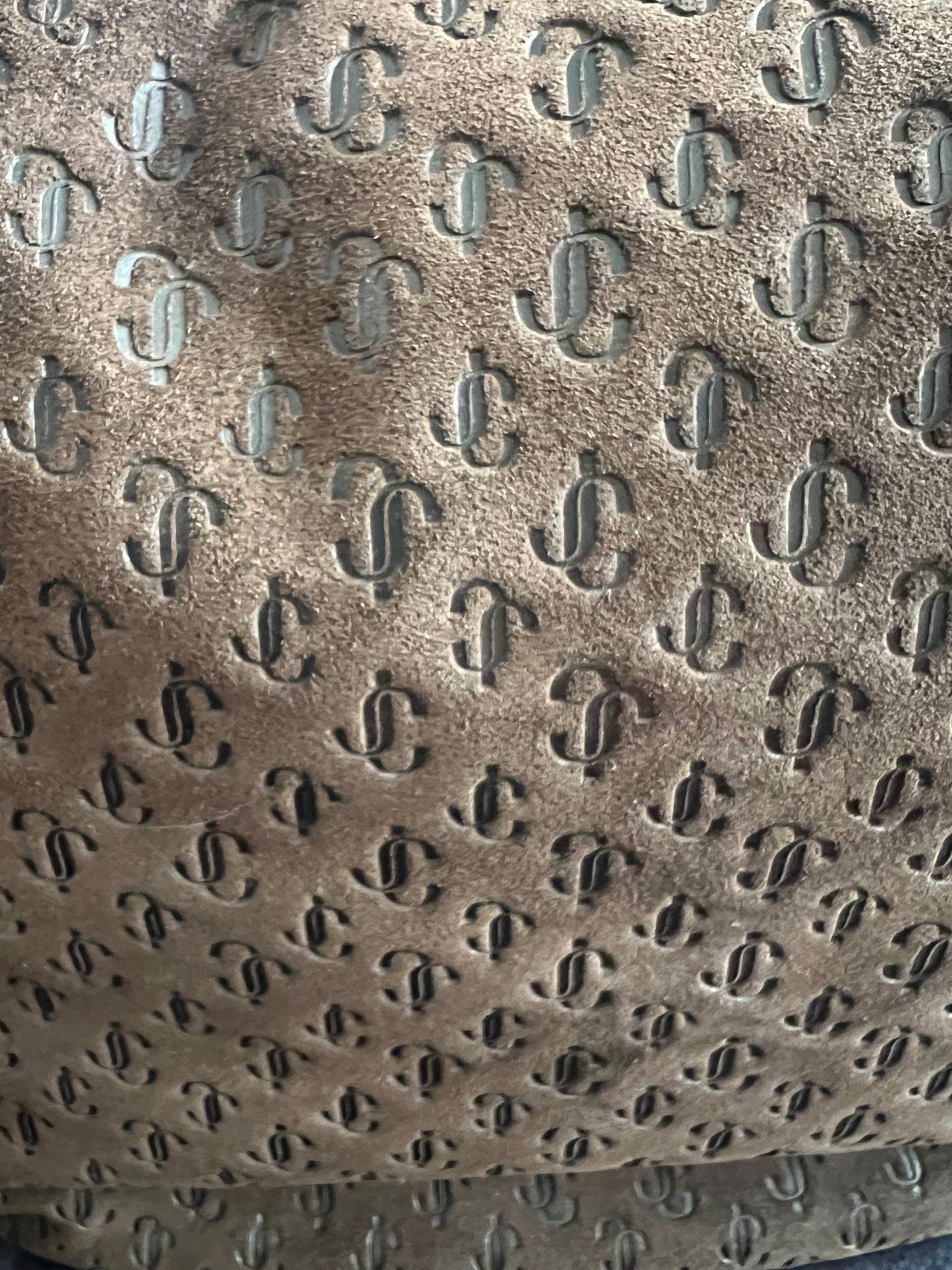 Jimmy Choo Repeat Logo Suede Hobo