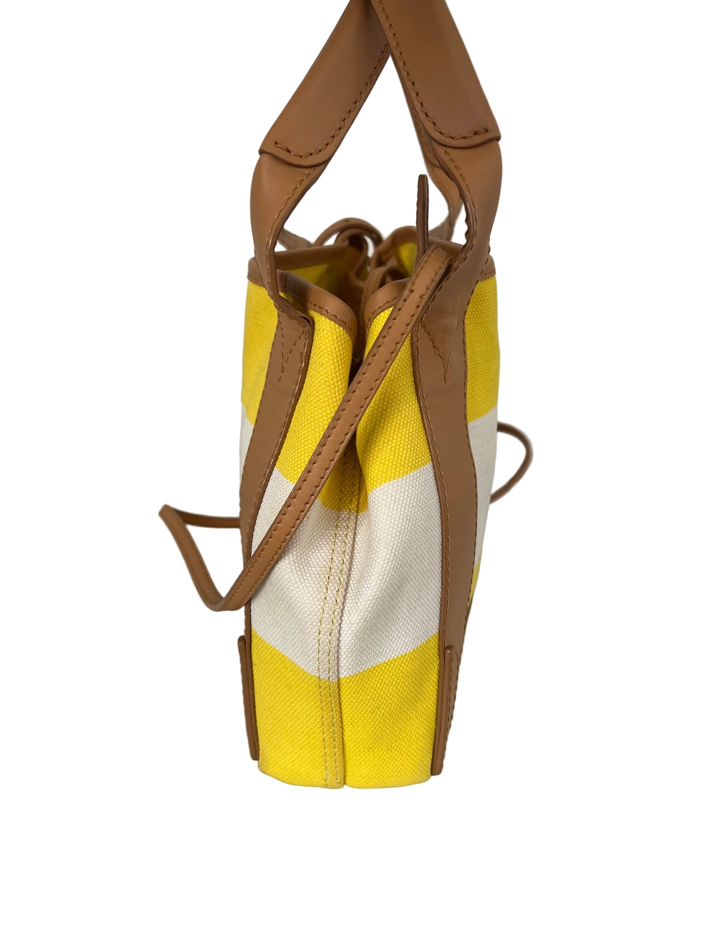 Balenciaga Yellow Small Canvas Cabas Bag