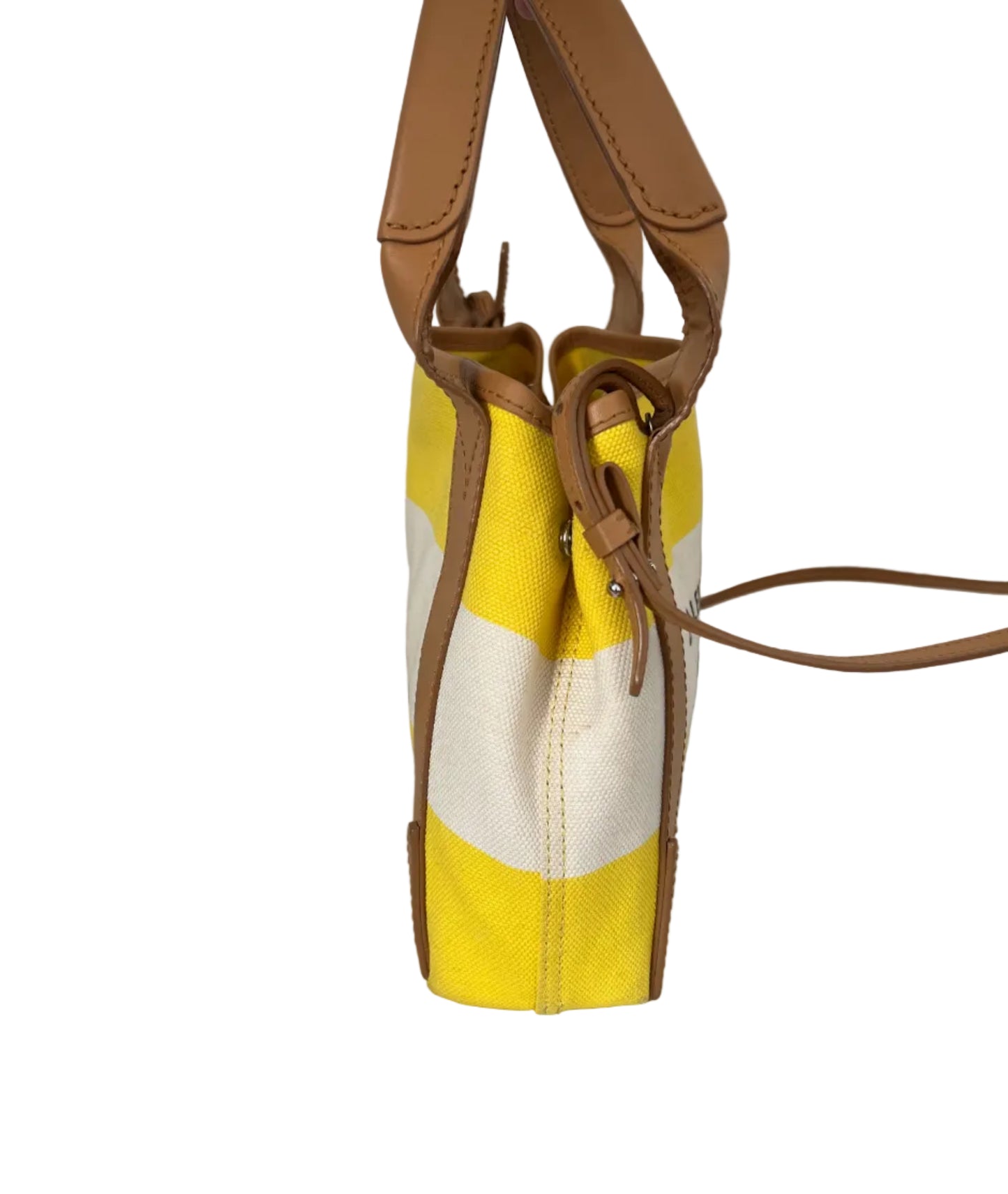 Balenciaga Yellow Small Canvas Cabas Bag