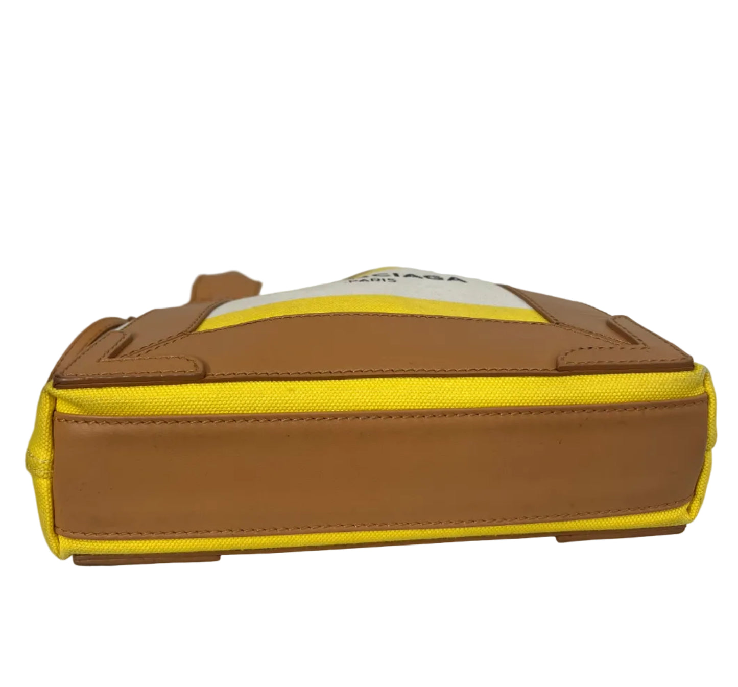 Balenciaga Yellow Small Canvas Cabas Bag