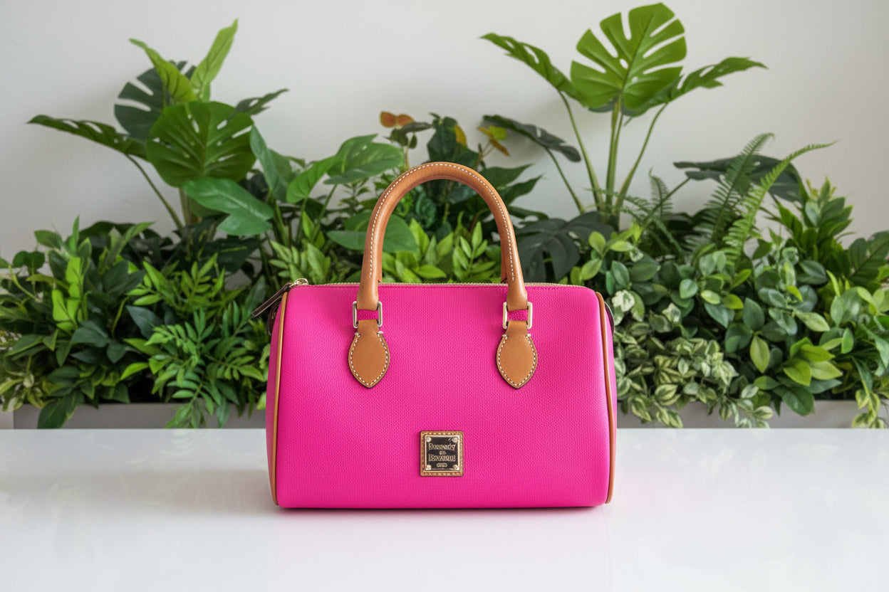 Dooney & Bourke Pink Barrel Satchel 25