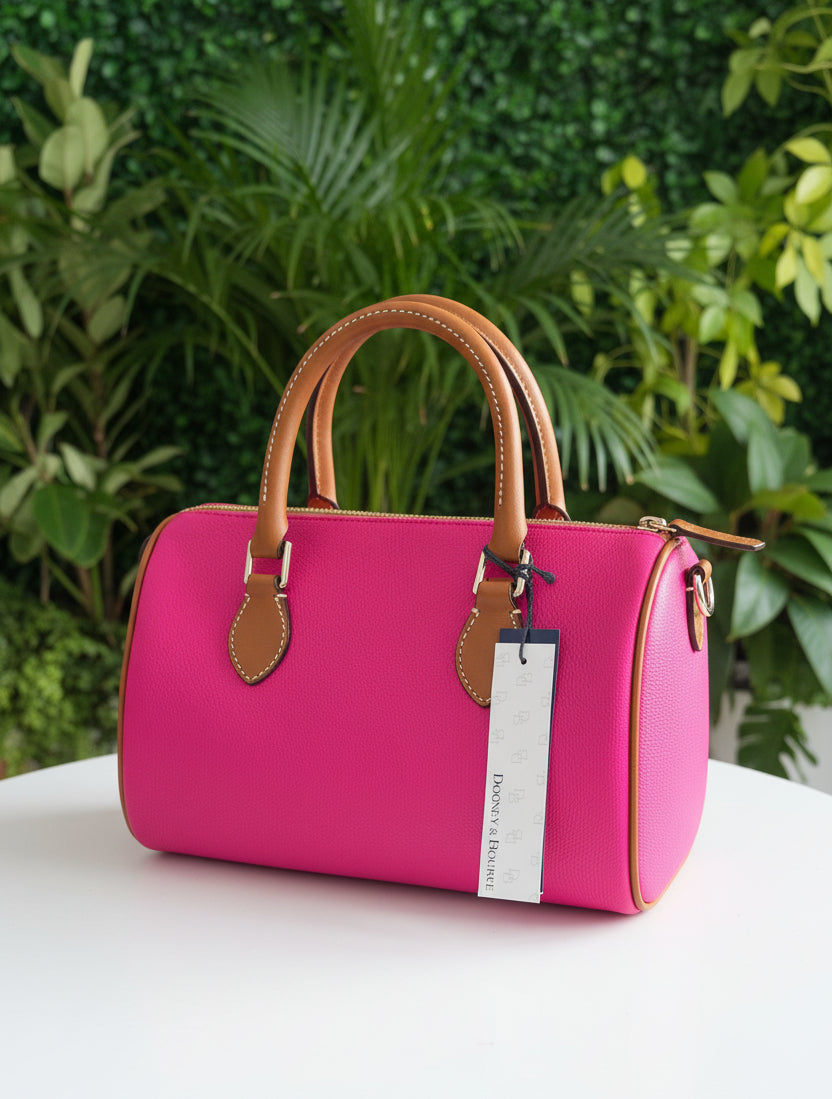 Dooney & Bourke Pink Barrel Satchel 25