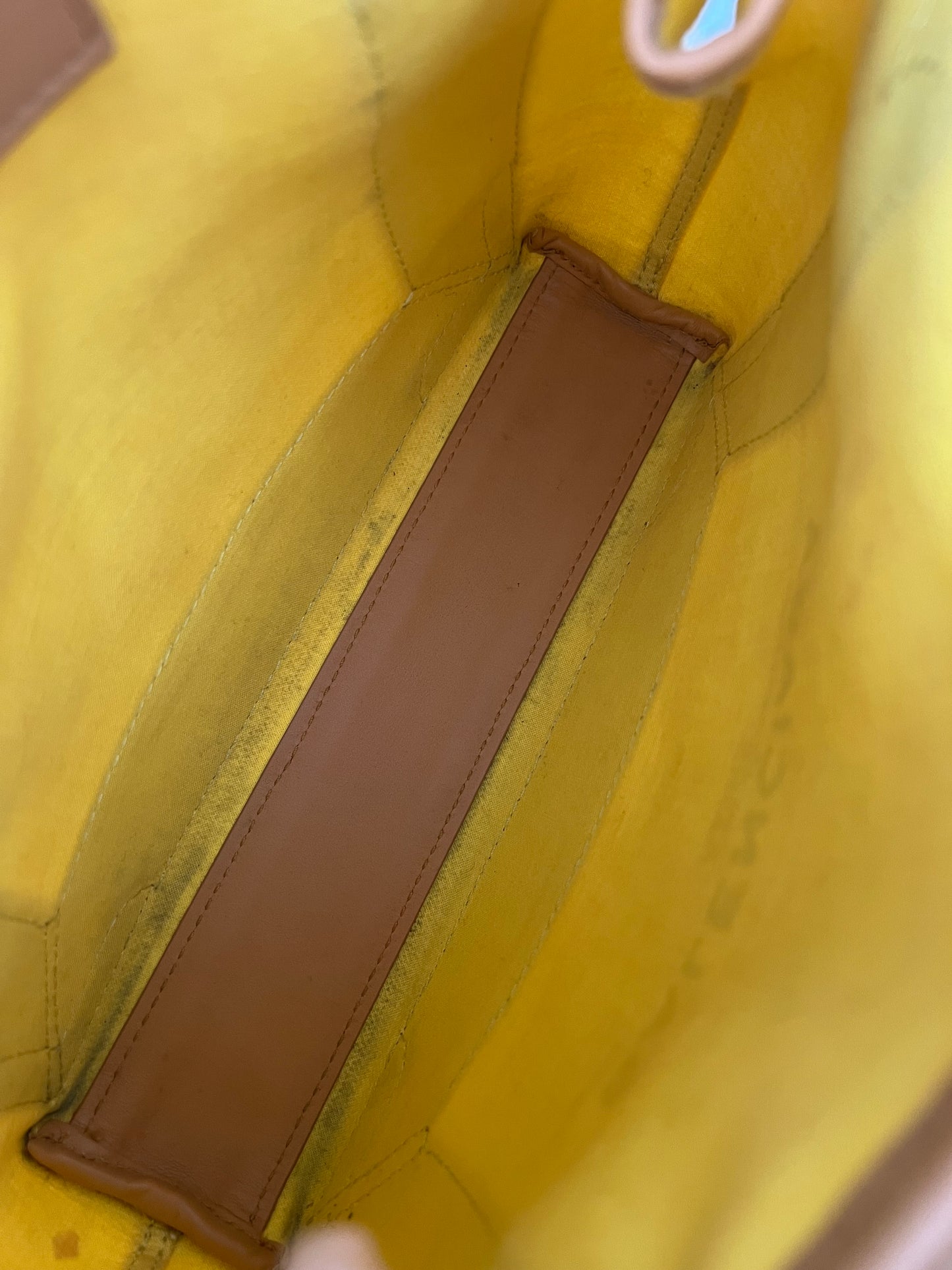 Balenciaga Yellow Small Canvas Cabas Bag