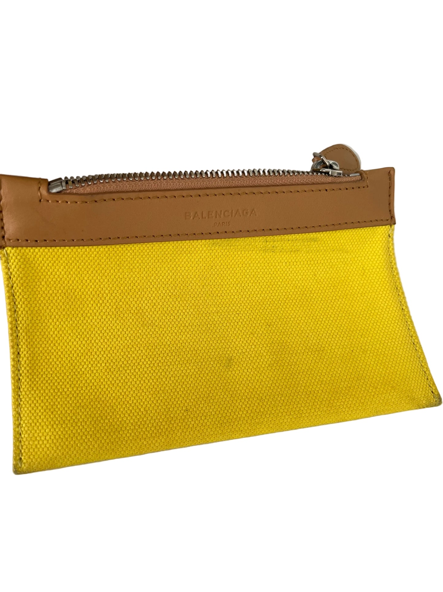 Balenciaga Yellow Small Canvas Cabas Bag