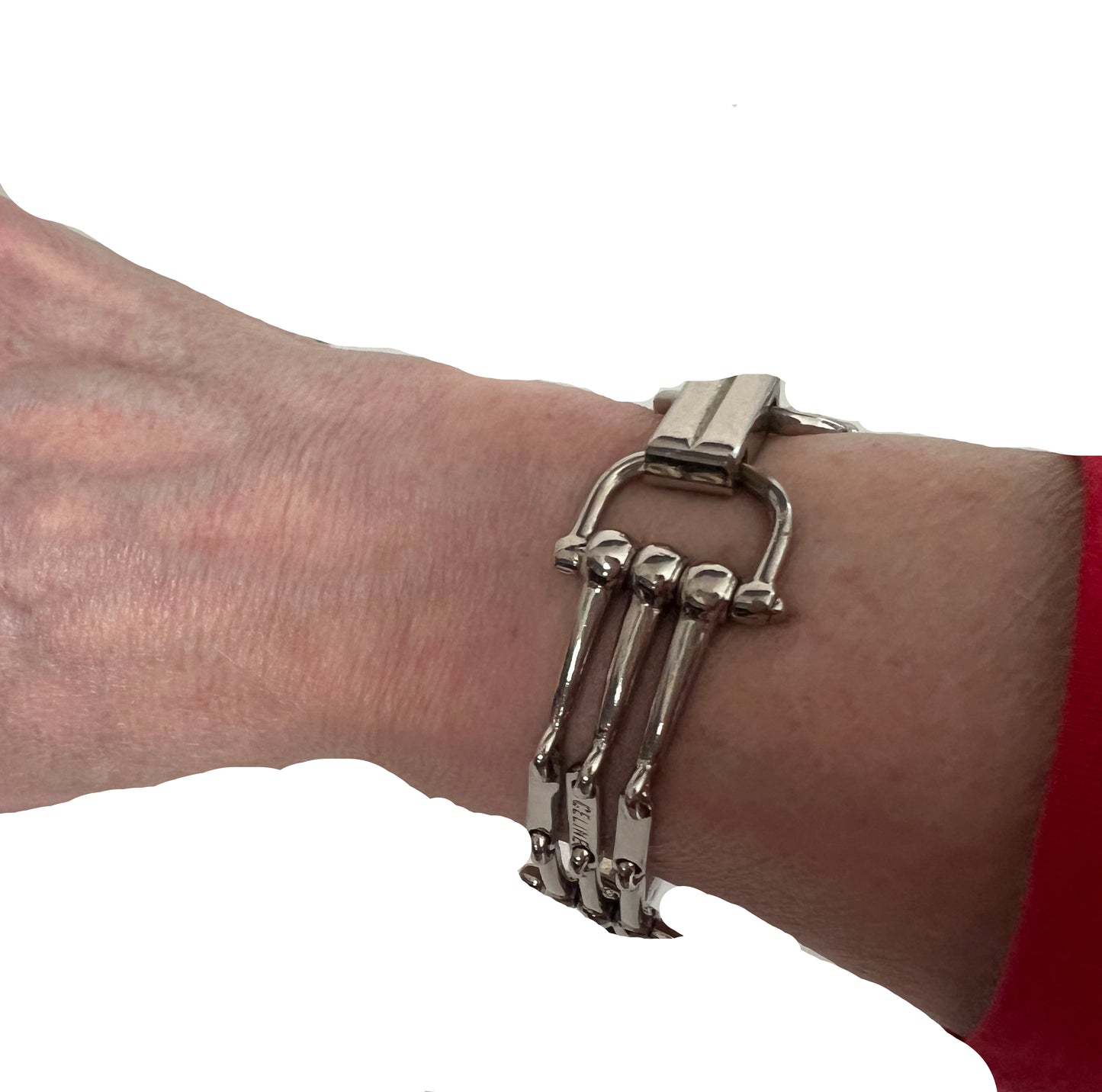 Celine Silver-Toned Horsebit Bracelet