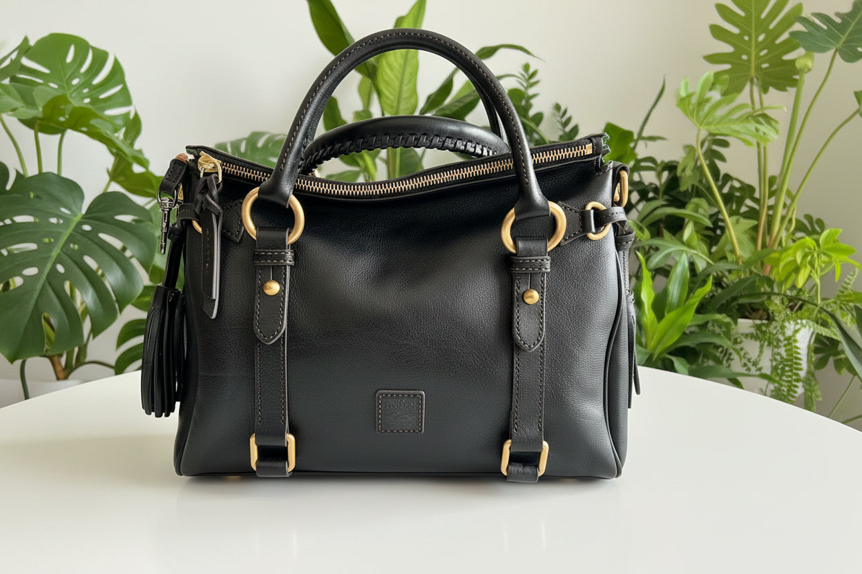 Dooney & Bourke Florentine Black Satchel Medium