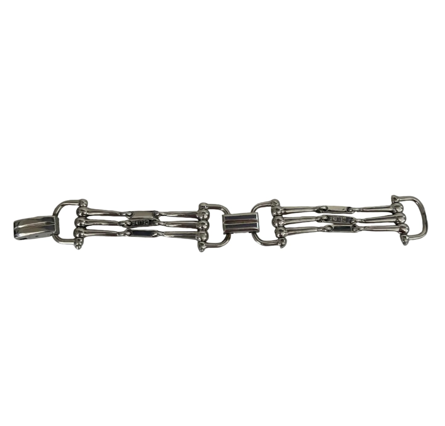 Celine Silver-Toned Horsebit Bracelet