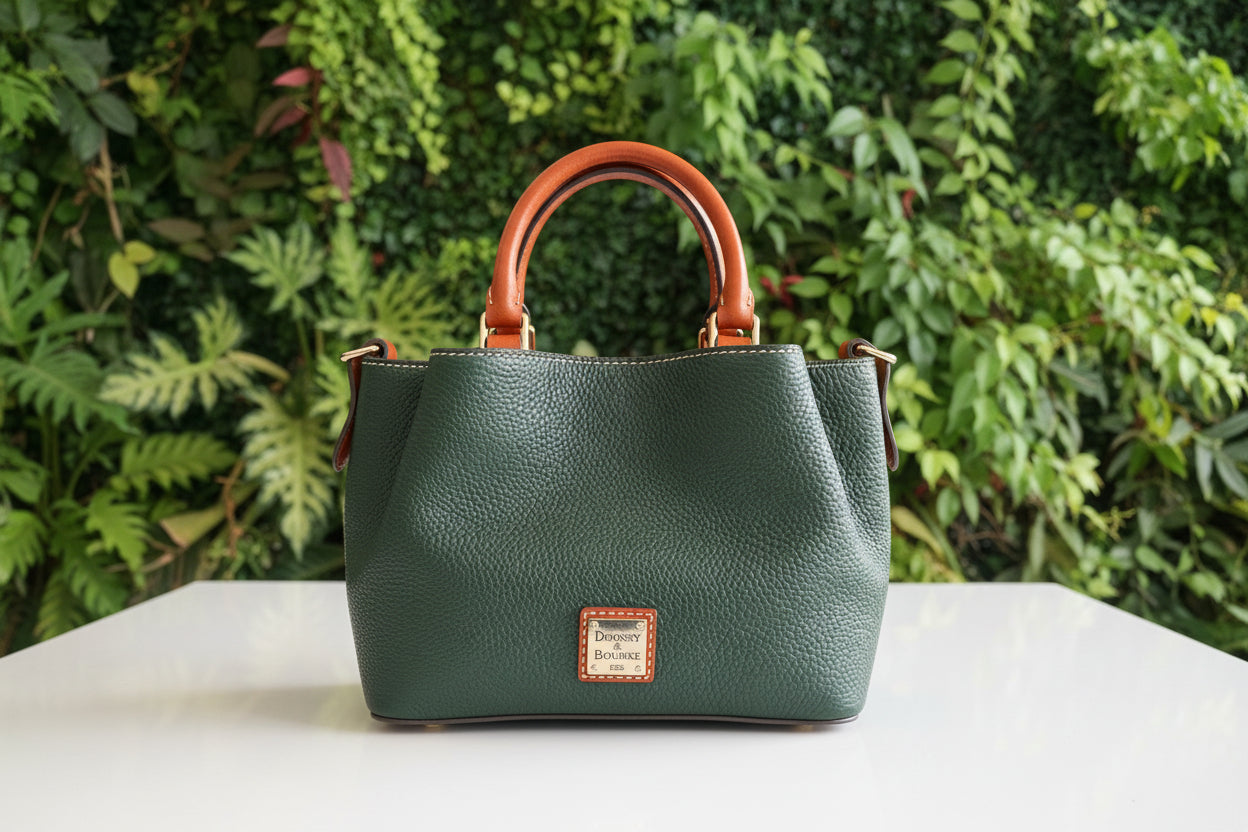 Dooney & Bourke Pebbled Green Mini Barlow