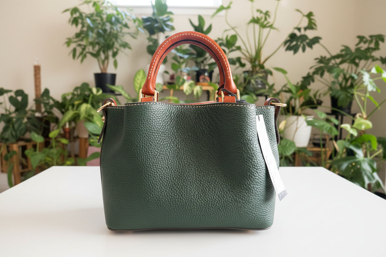 Dooney & Bourke Pebbled Green Mini Barlow