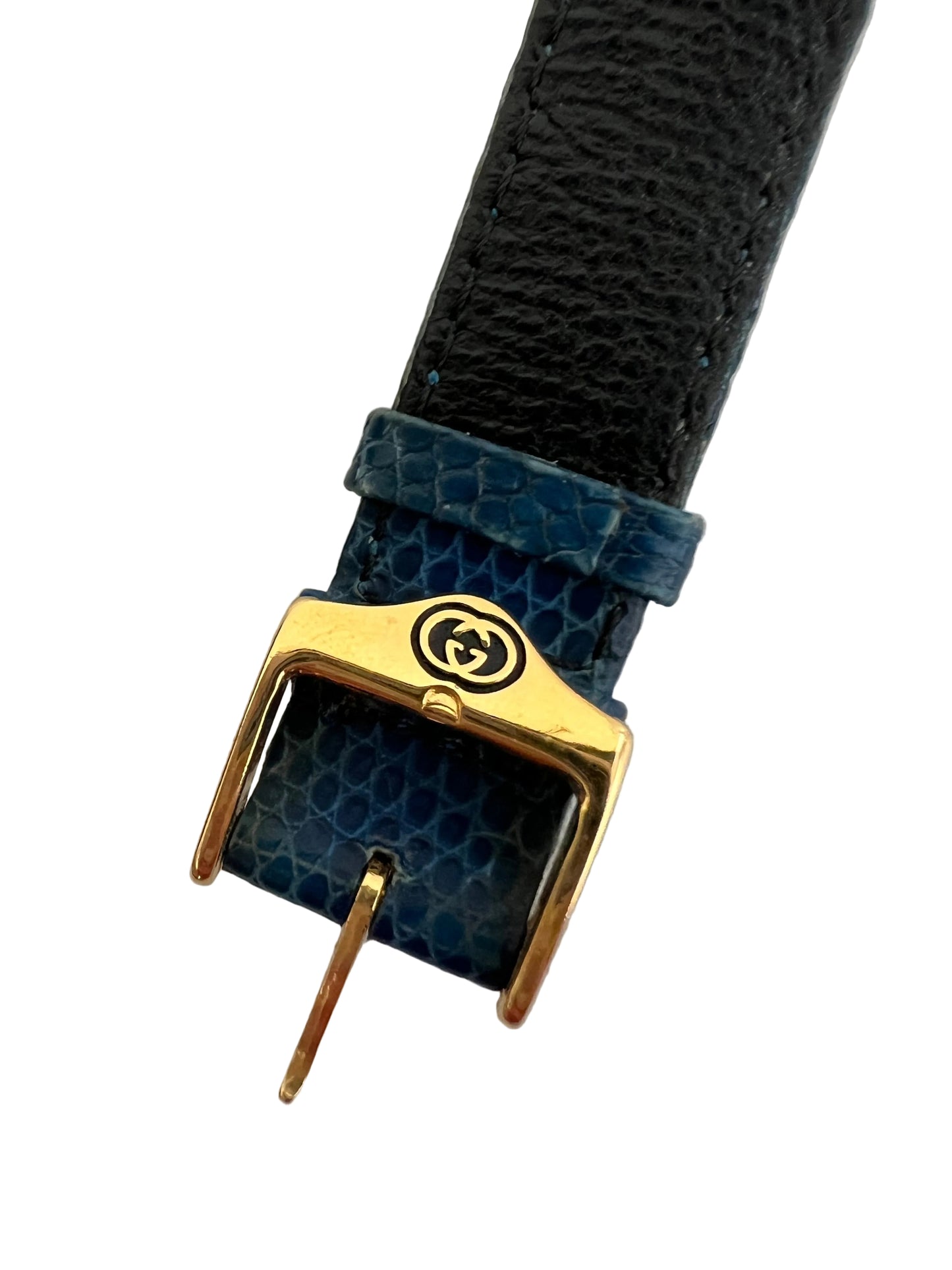 Gucci Rare Vintage Sherry Line Blue Leather Watch