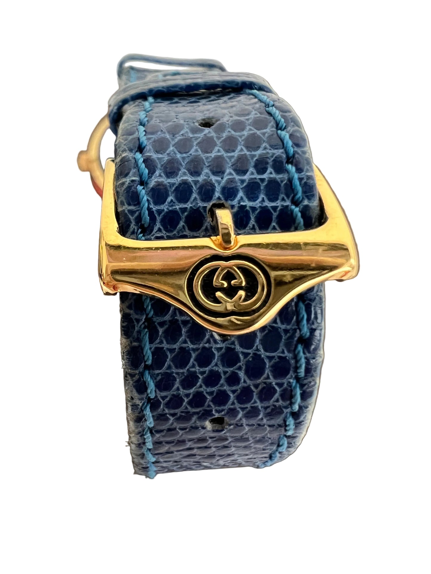 Gucci Rare Vintage Sherry Line Blue Leather Watch