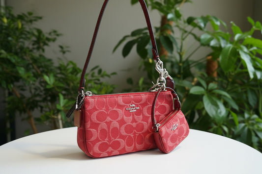 Coach Red Denim Nolita & Mini Nolita Charm