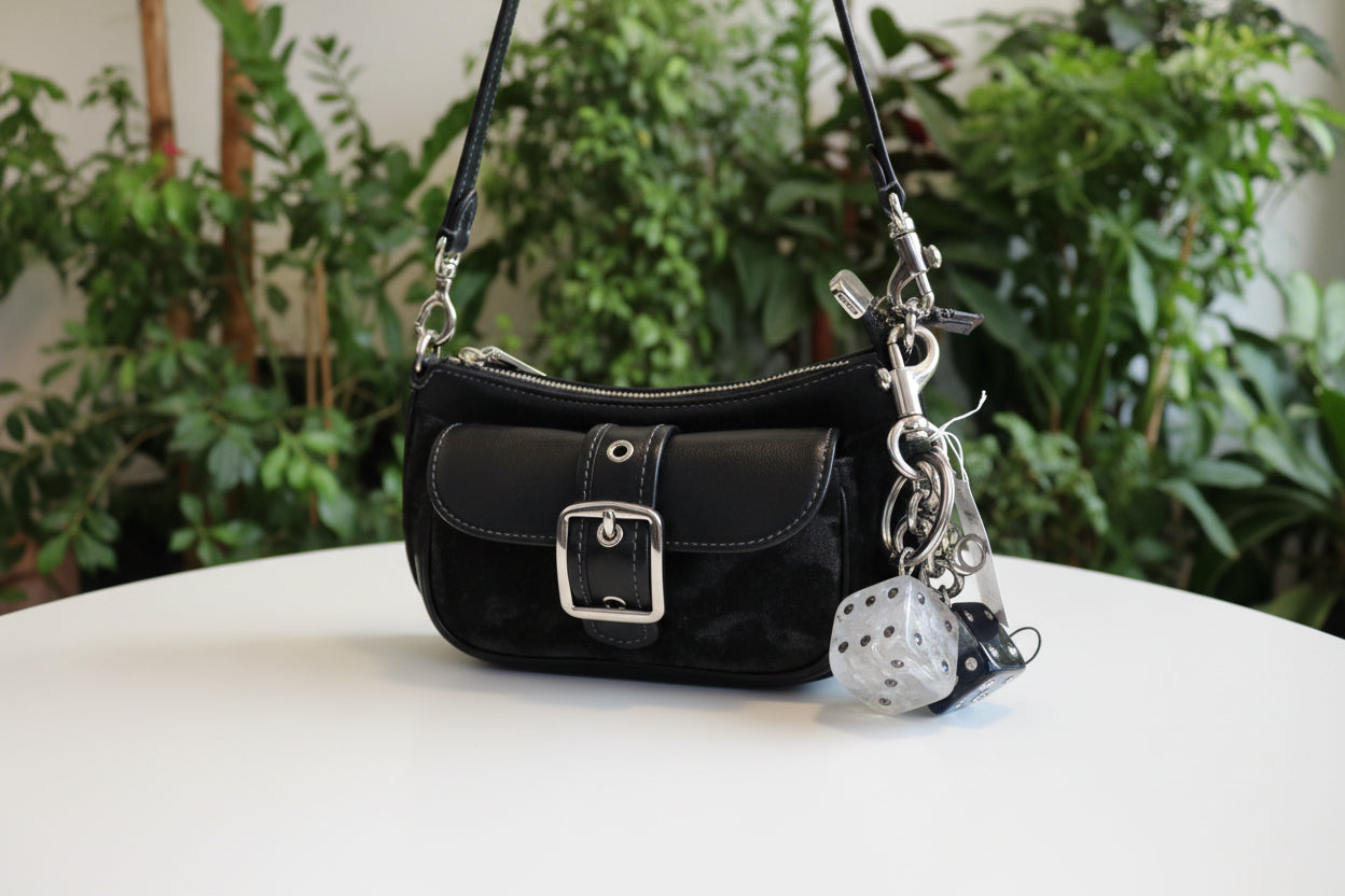 Coach Black Denim Mini Ashton
