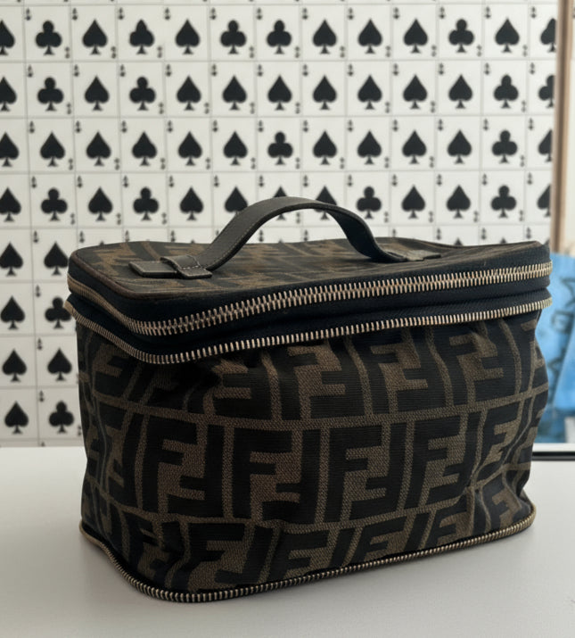 Fendi Zucca Canvas Collapsible Toiletry Pouch