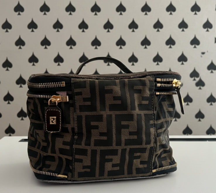 Fendi Zucca Canvas Collapsible Toiletry Pouch