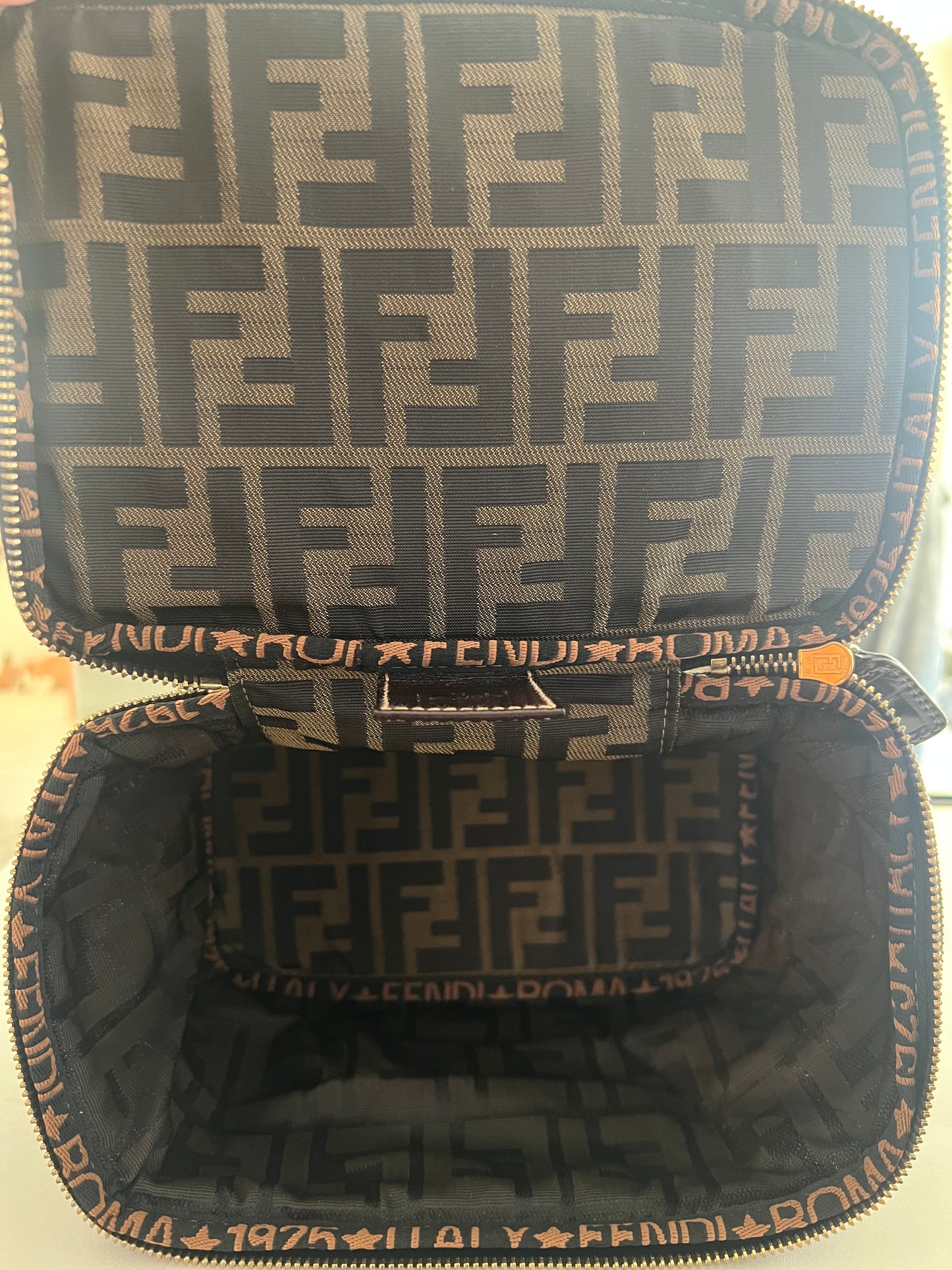 Fendi Zucca Canvas Collapsible Toiletry Pouch