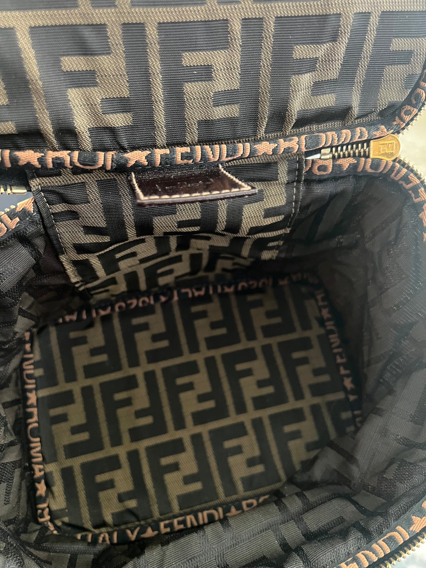 Fendi Zucca Canvas Collapsible Toiletry Pouch
